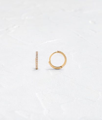 8mm Pave Huggies In Stock Melanie Casey Fine Jewelry