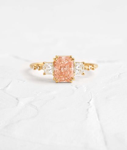 Peach on sale colored diamonds
